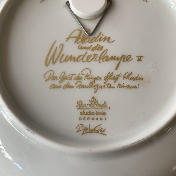 Vintage Aladdin #5 Wall Plate Bjork Wiinblad Rosenthal Porcelain Art - Picture 5 of 13
